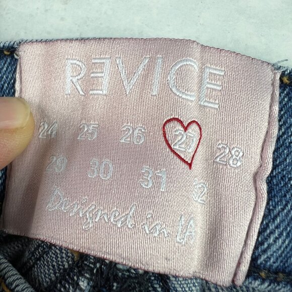 Revice Jean Women 24x32* Venus Flare Star High Rise Blue Front Seam Denim Tag 27 - Picture 7 of 16